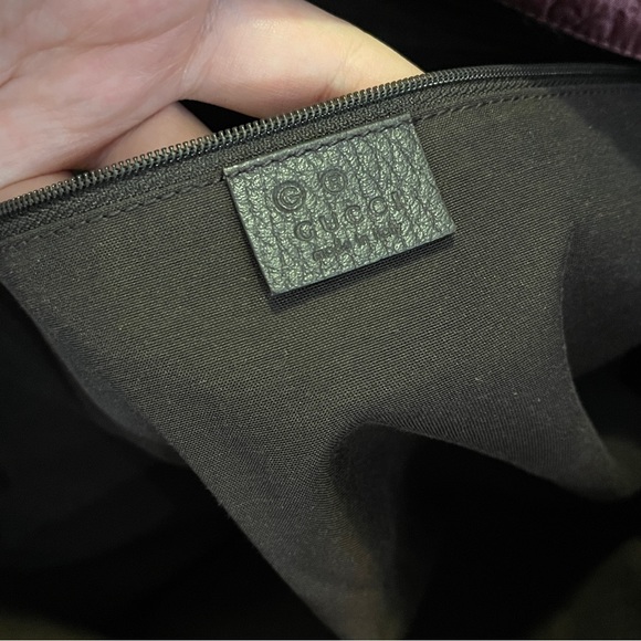 Authentic Gucci Pink/Brown GG Nylon Leather Princy Tote women handbag - Picture 3 of 11